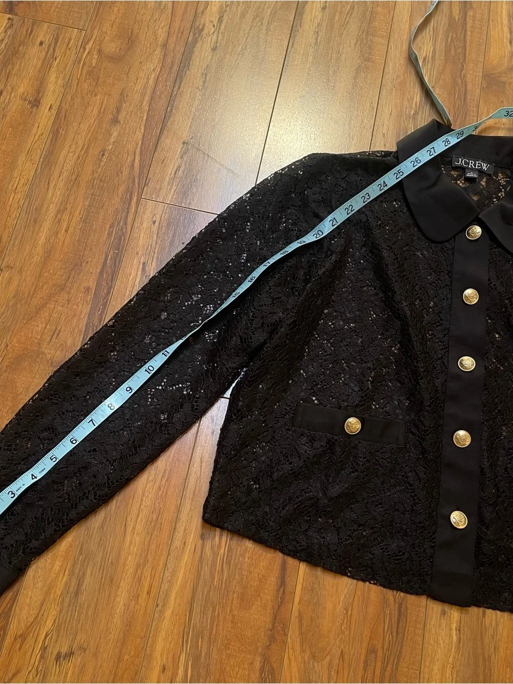 J.Crew Lace Lady Jacket in Black Size S